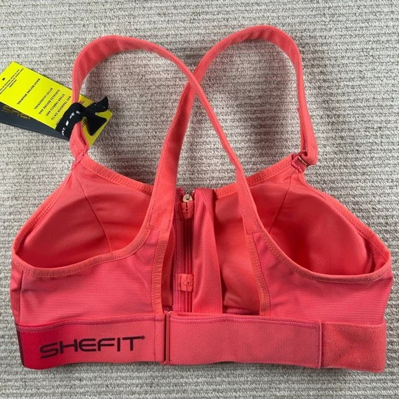 Shefit Ultimate Sports Bra Women Luxe Large Charged Coral High Impact Athleisure - Picture 6 of 16